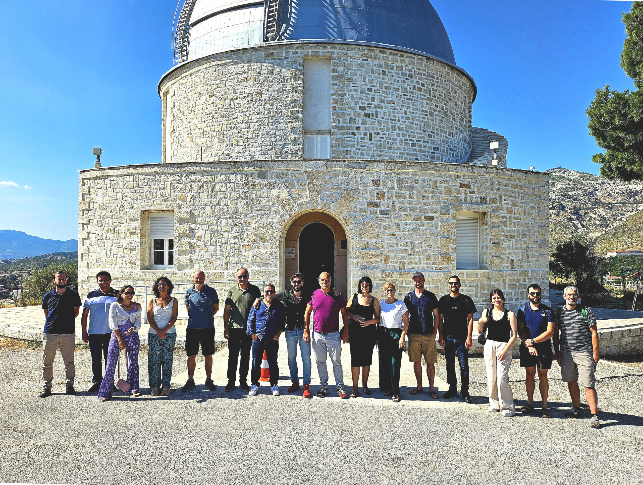 Participants at the Newall Telescope